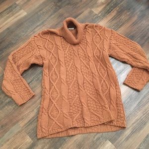 Erik Stewart Brown 100% Cotton Knit Sweater